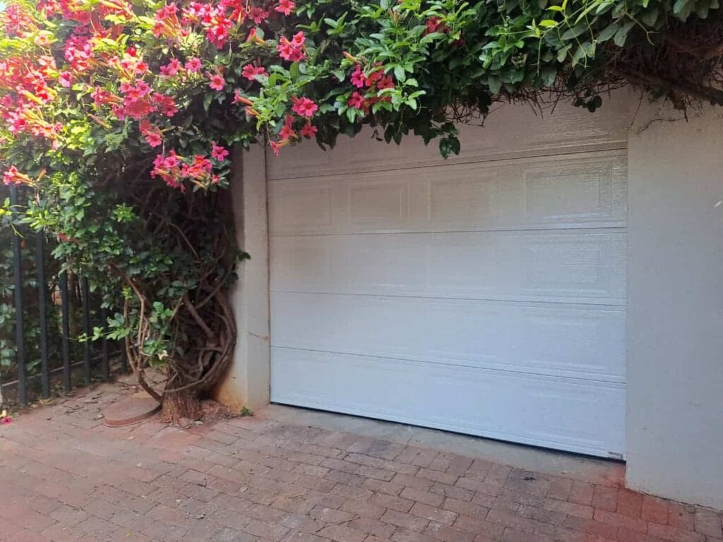 Aluzinc white garage door