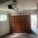 Custom 48 panel meranti caravan garage door interior with motor system