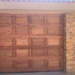 Single 20 panel meranti wooden garage door exterior