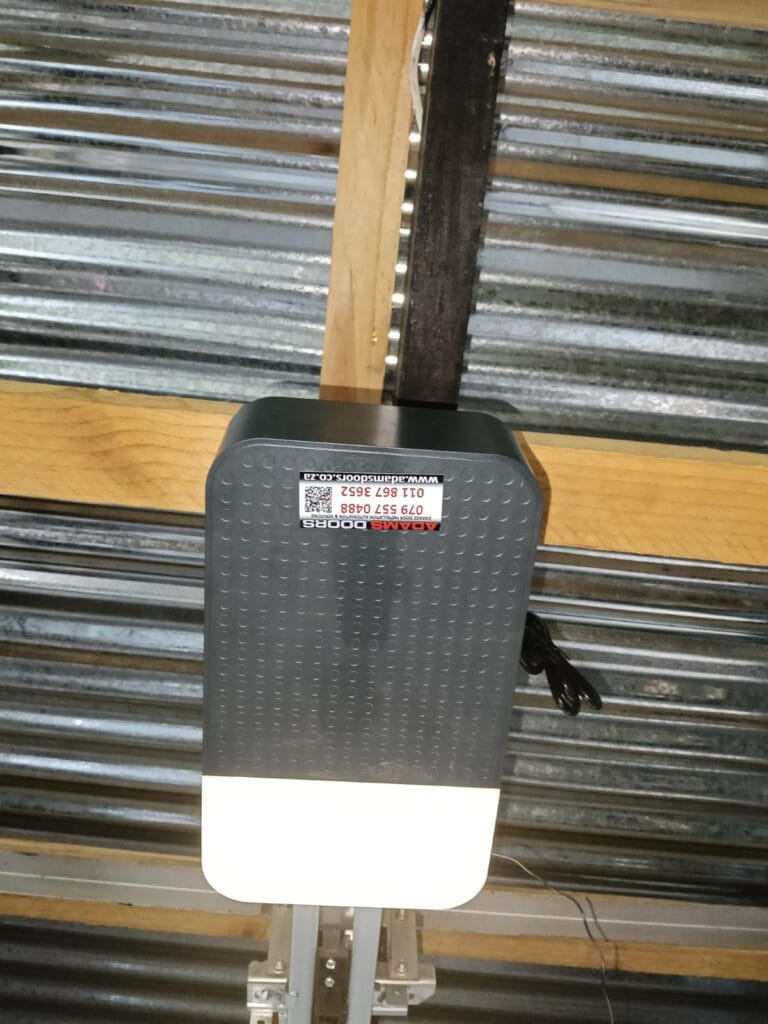 Nice Astute smart garage door motor with modern black finish and LED light strip